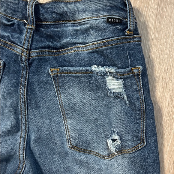 Risen Jeans High Waisted Straight Leg Ankle Jeans - Picture 7 of 7